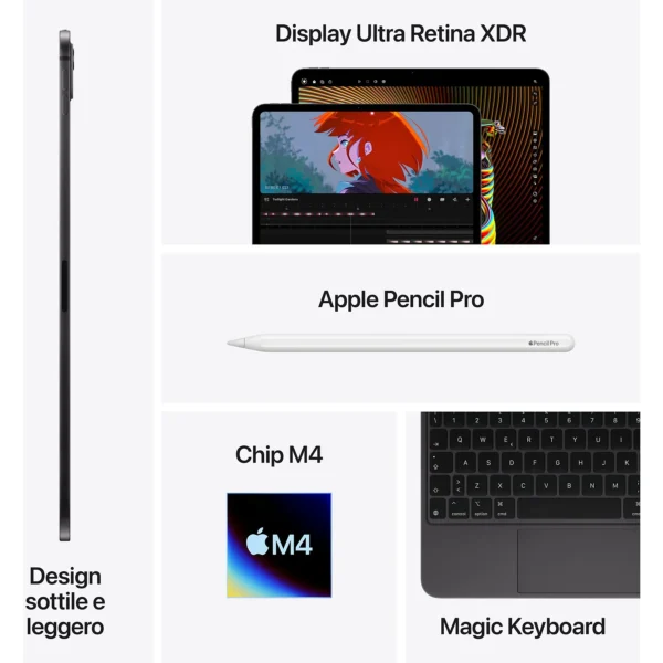 APPLE iPad Pro 13” con Chip M4, Wi-Fi, 1TB