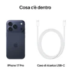 Apple iPhone 17 Pro Blu Profondo 1TB – Unibody Alluminio – A19 Pro – 5G