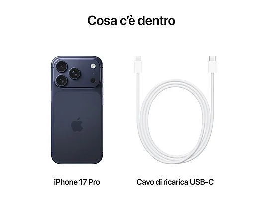 Apple iPhone 17 Pro Blu Profondo 1TB – Unibody Alluminio – A19 Pro – 5G