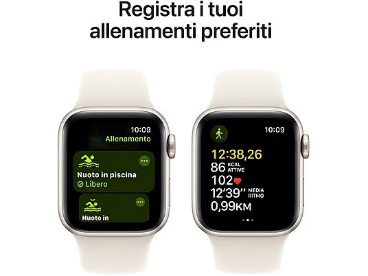 Apple Watch SE (2024) GPS + Cellular 40mm, Alluminio Galassia