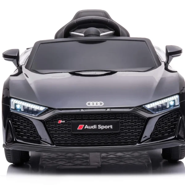 Auto Elettrica per Bambini Audi R8 Sport Nera 12V – Sedile in Pelle & Telecomando