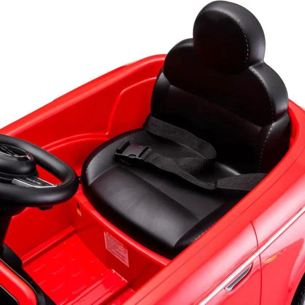 Auto Elettrica per Bambini Fiat 500 12V Rosso – Luci LED & Suoni
