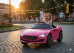 Auto Elettrica per Bambini Maserati Ghibli 12V Rosa – Telecomando & MP3 - immagine 3