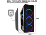 PC Desktop GREED MK2 AMD High-End Gaming, Ryzen 7 5700X, 32GB RAM, 1TB SSD, GeForce RTX 5060 - immagine 2