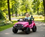 Auto Elettrica Bambini Toyota Cruiser 12V Rosa – 2 Motori & Sospensioni - immagine 3